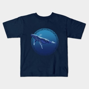 Blue Humpback Kids T-Shirt